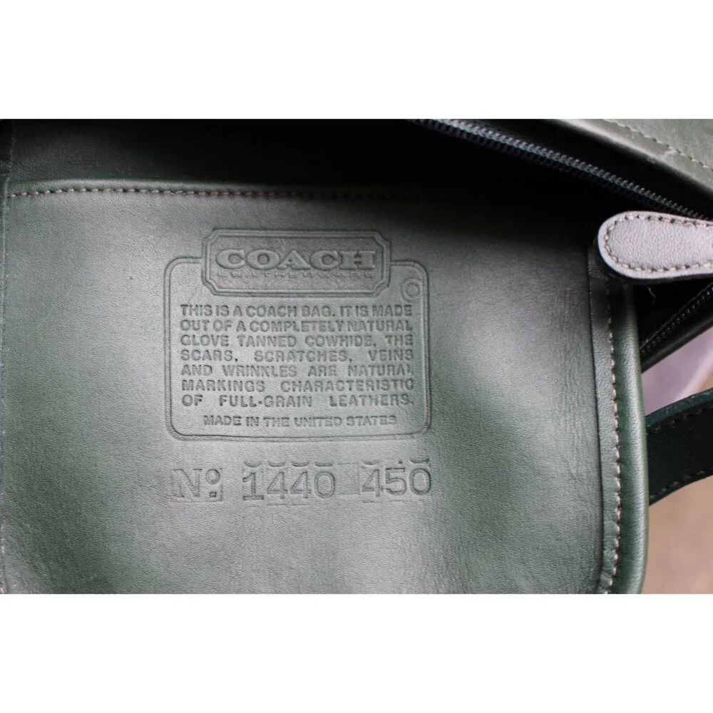 Coach Vintage - MacDougal Zip Crossbody 4130 in Bottle Green, USA Pre-1994